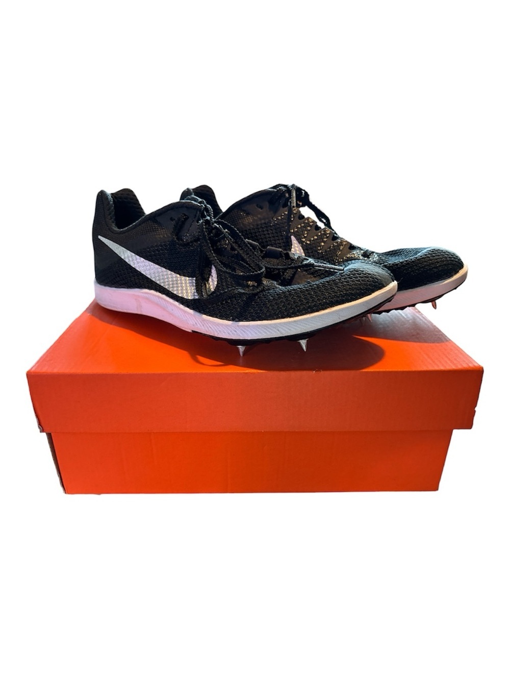 Nike Black and White Men's Track Spike Athletic Shoes